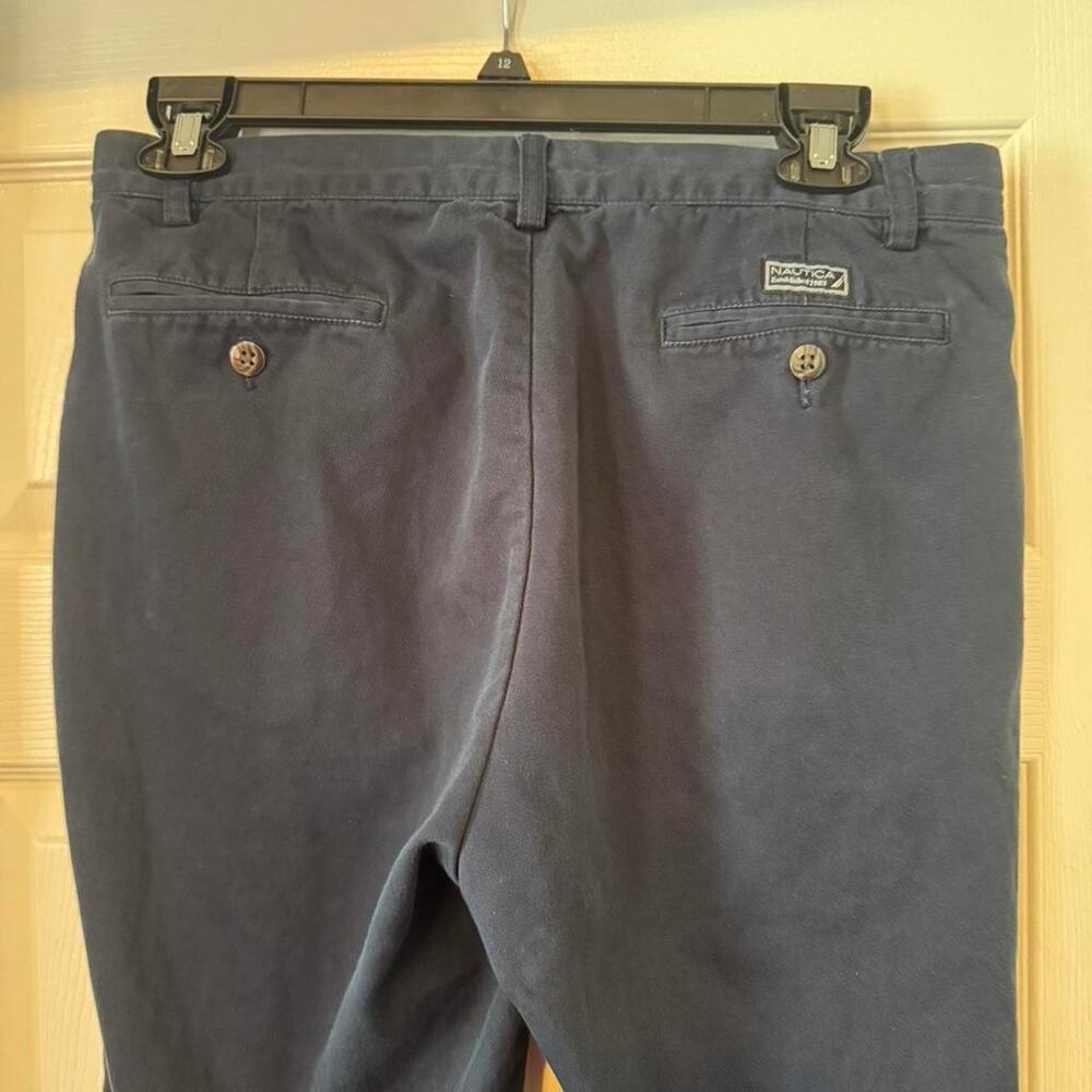 Navy blue Nautica chino pants- Size 34W X 32L - Picture 5 of 8